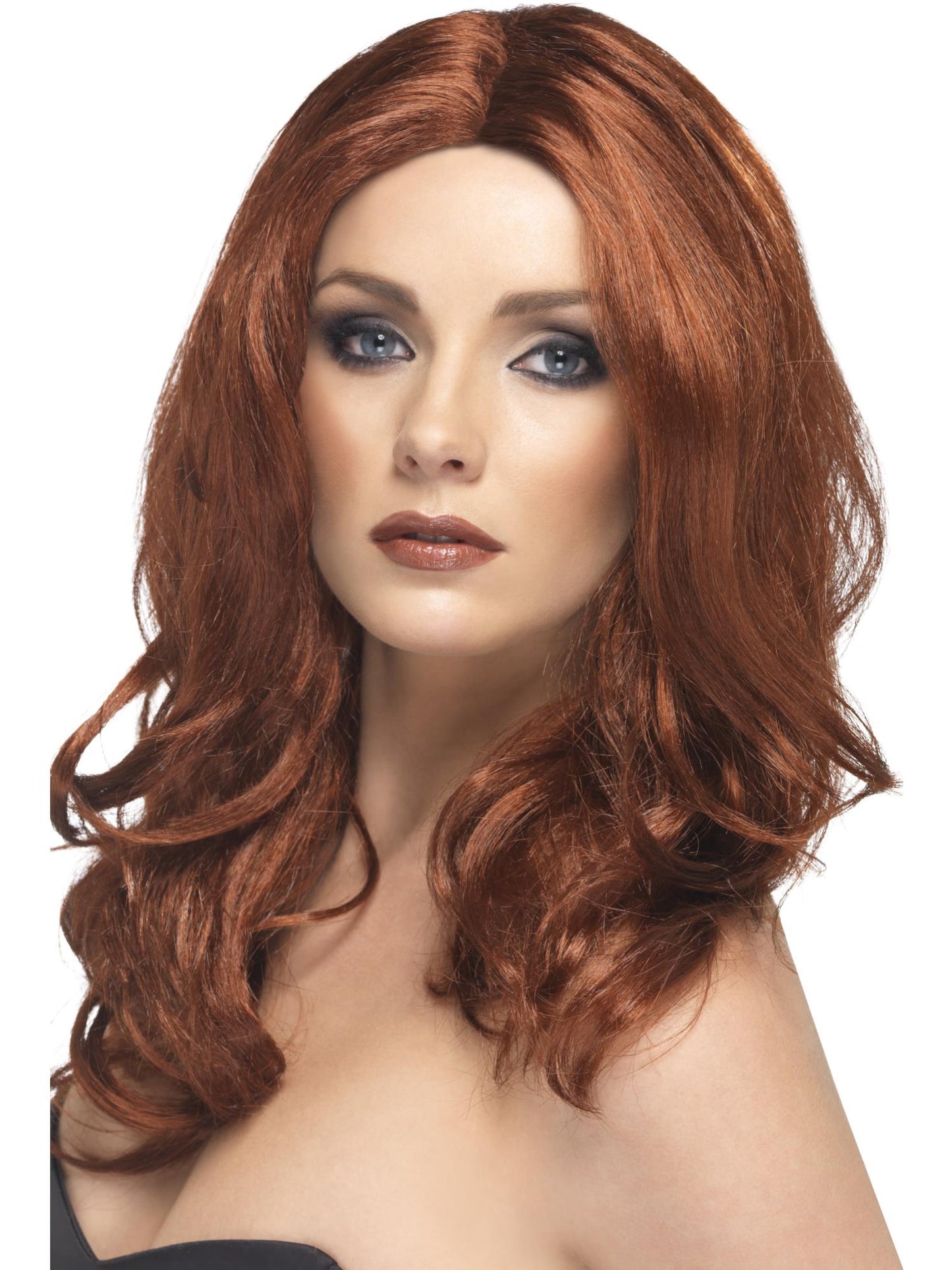 Smiffys Superstar Wig, Auburn für Damen