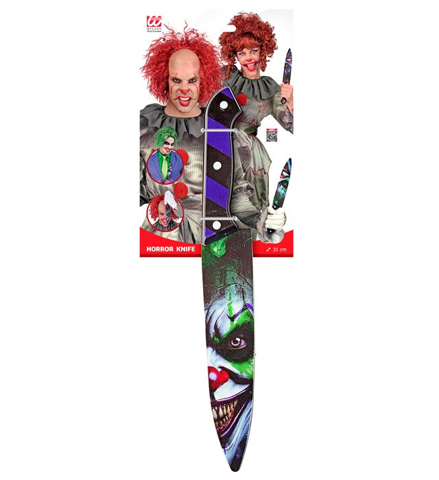 Evil Clown Messer 31 cm – gruseliges Fasnacht-Kostümzubehör