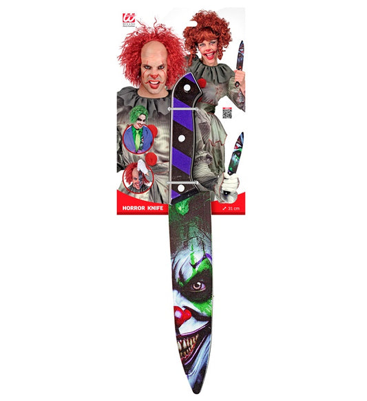 Evil Clown Messer 31 cm – gruseliges Fasnacht-Kostümzubehör