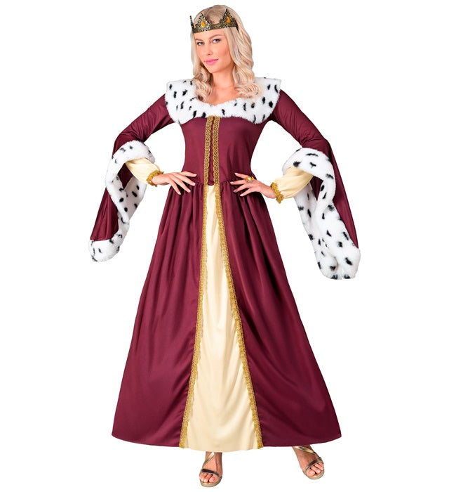 Königin-Kostüm bestehend aus elegantem Kleid und passender Krone