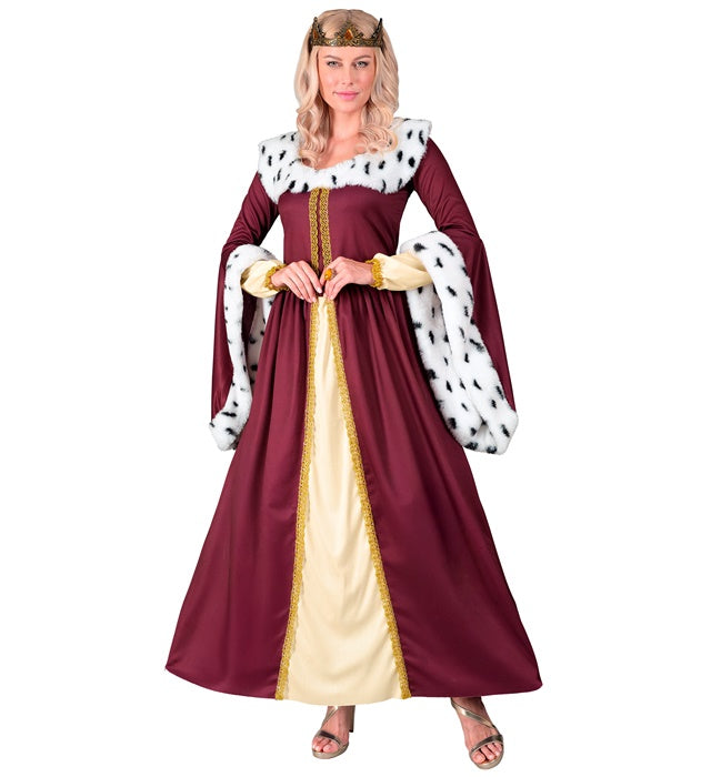 Königin-Kostüm bestehend aus elegantem Kleid und passender Krone
