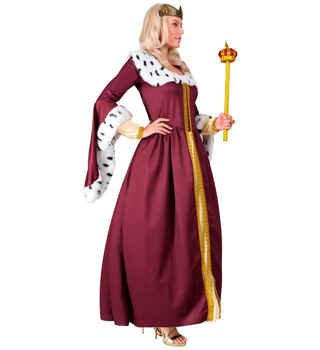 Königin-Kostüm bestehend aus elegantem Kleid und passender Krone