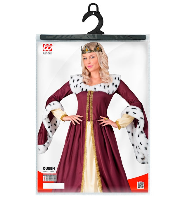 Königin-Kostüm bestehend aus elegantem Kleid und passender Krone