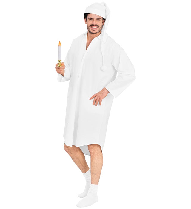 Weiches Nachtkleid mit passender Schlafmütze für Fasnacht