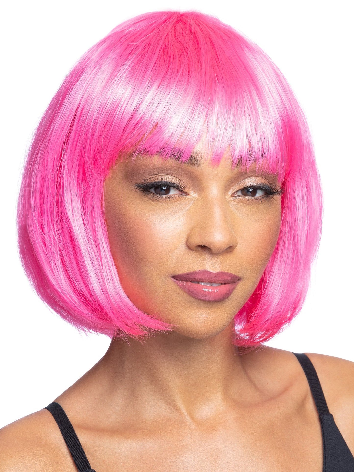 Smiffys Partyrama Wig, 12 inch, Pink für Damen