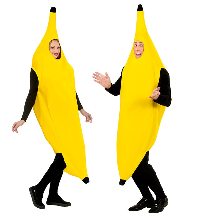 Person im lustigen Bananen-Kostüm auf Fasnacht