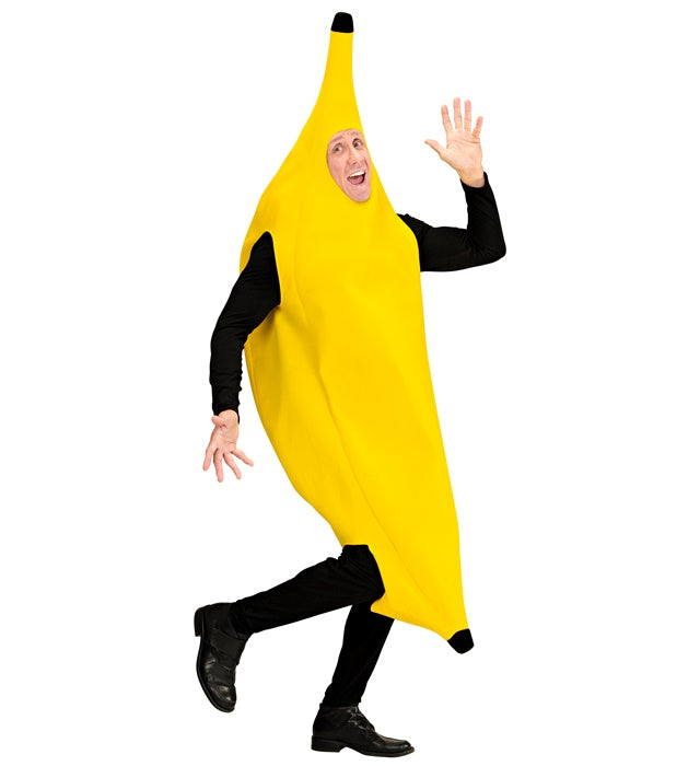 Person im lustigen Bananen-Kostüm auf Fasnacht