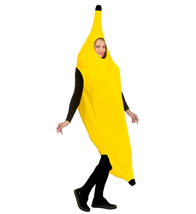 Person im lustigen Bananen-Kostüm auf Fasnacht