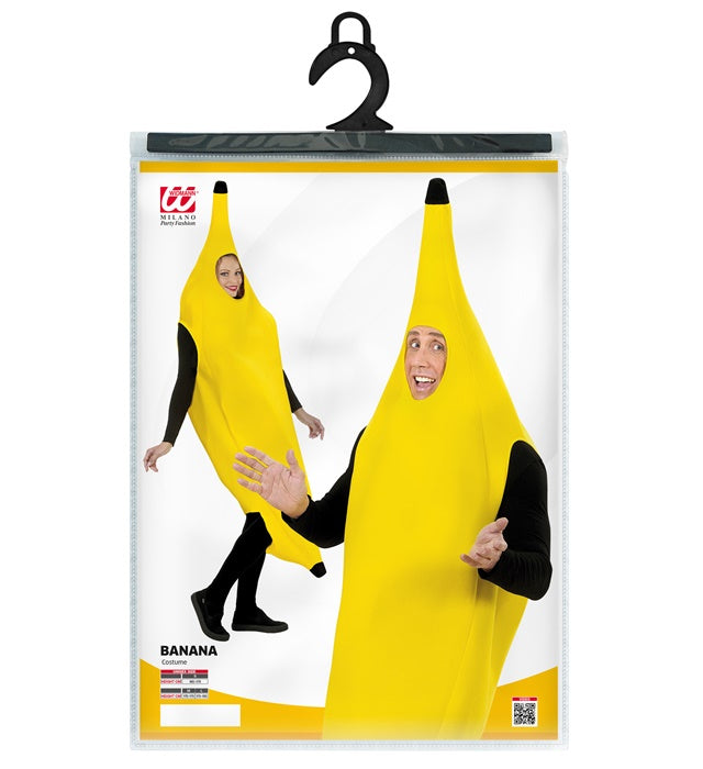 Person im lustigen Bananen-Kostüm auf Fasnacht