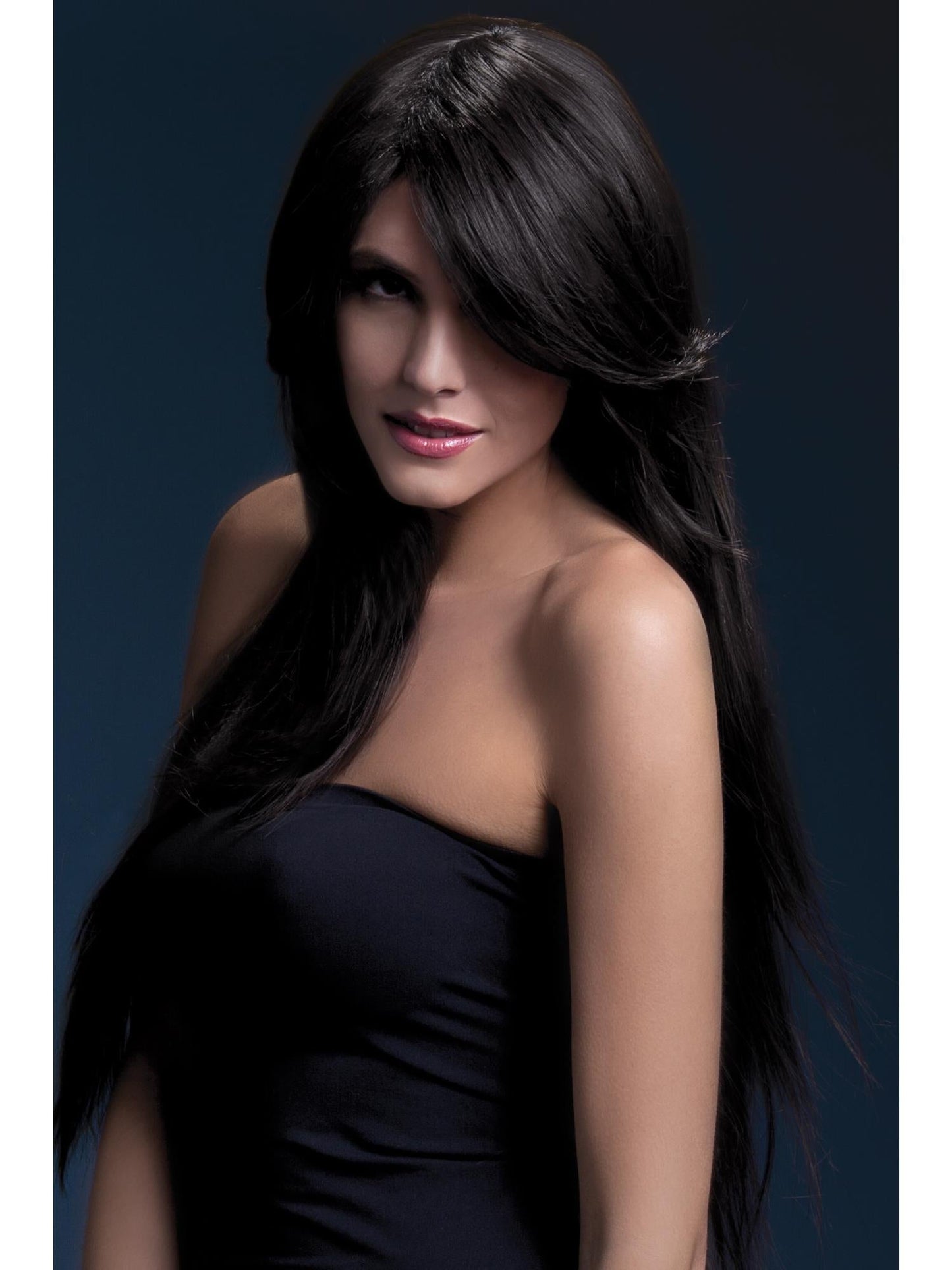 Smiffys Fever Amber Wig, Black für Damen