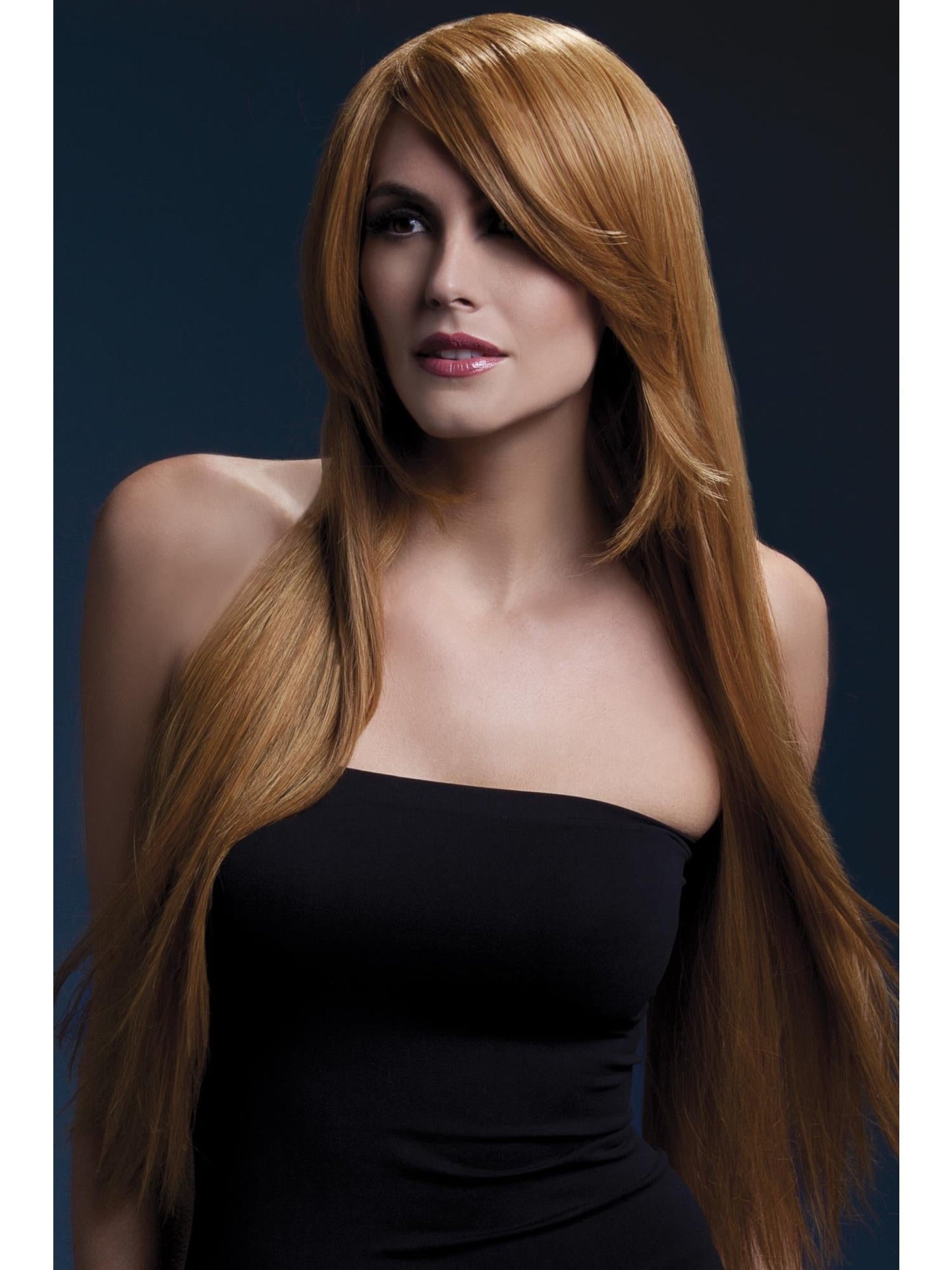 Smiffys Fever Amber Wig, Black für Damen