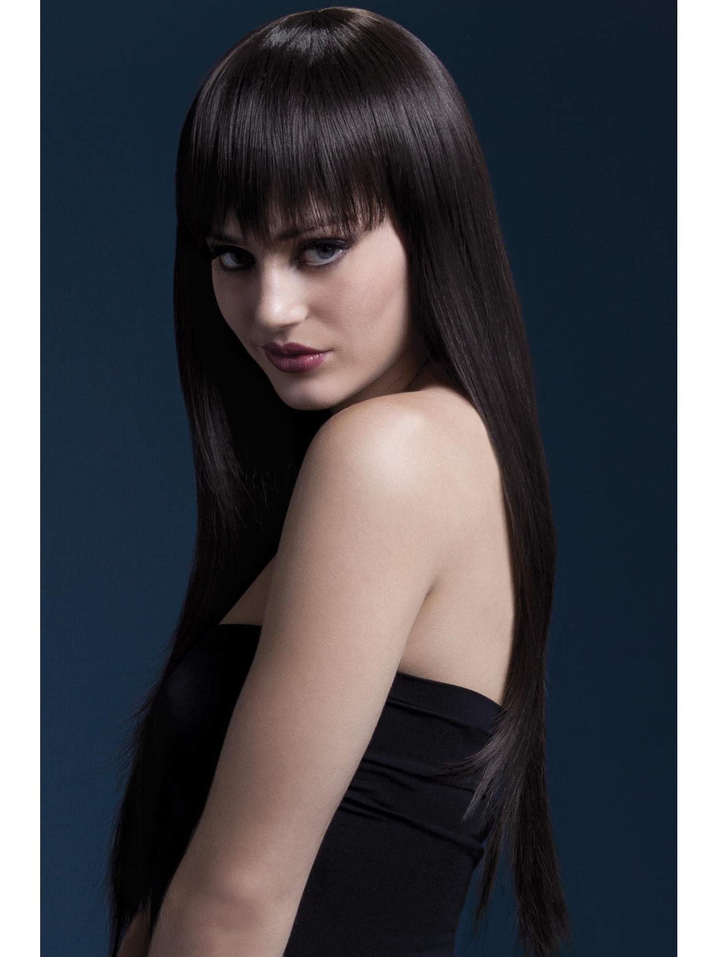 Smiffys HALLACESSO Fever Jessica Wig, True Blend, Ruby Red für Damen