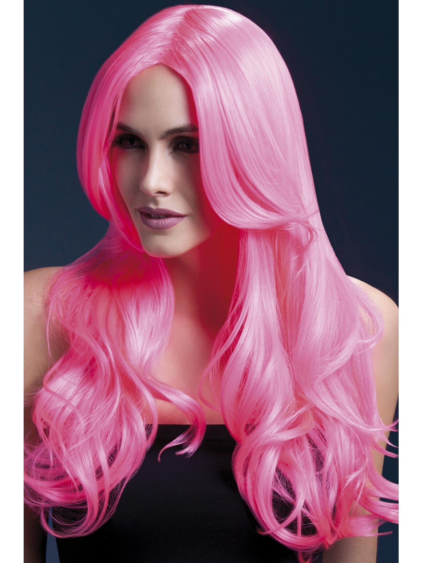 Smiffys Fever Khloe Wig, Black für Damen