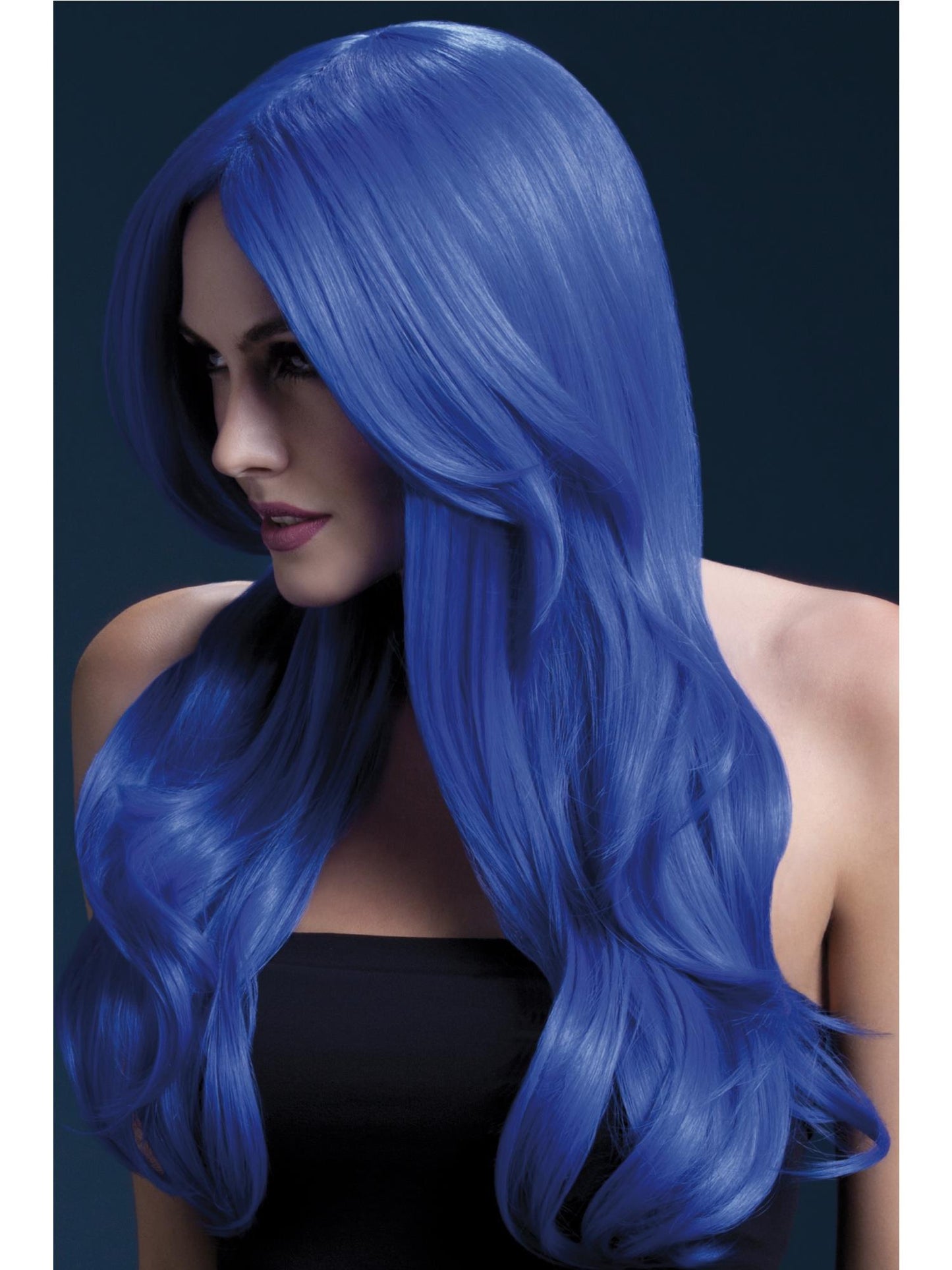 Smiffys Fever Khloe Wig, Neon Purple für Damen