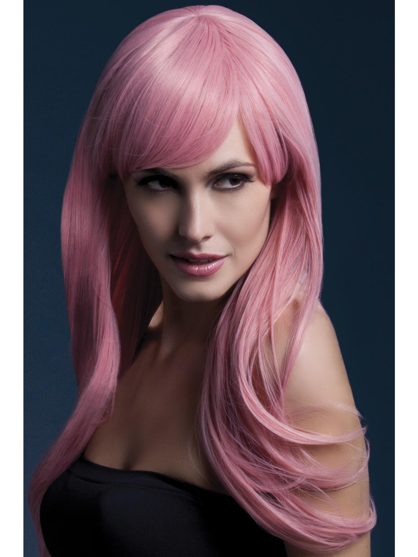 Smiffys Fever Sienna Wig, Black Cherry für Damen