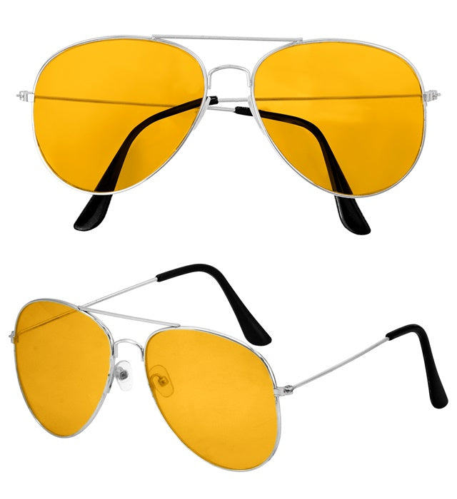 Brille mit gelben Gläsern für Fasnacht und Karneval