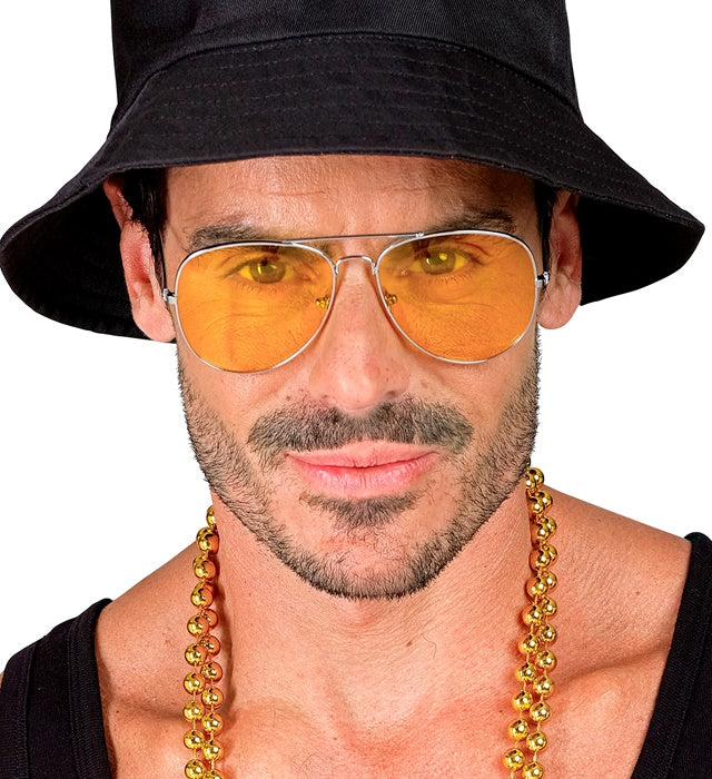 Brille mit gelben Gläsern für Fasnacht und Karneval