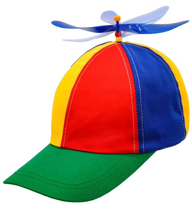 Basecap mit drehbarem Propeller als lustiges Fasnachts-Accessoire