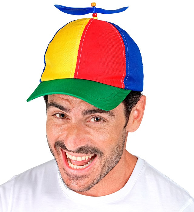 Basecap mit drehbarem Propeller als lustiges Fasnachts-Accessoire