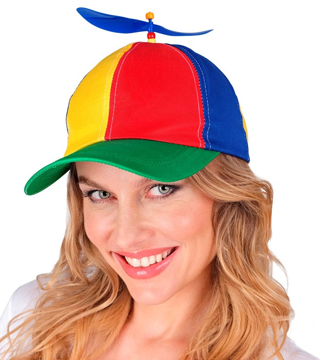 Basecap mit drehbarem Propeller als lustiges Fasnachts-Accessoire