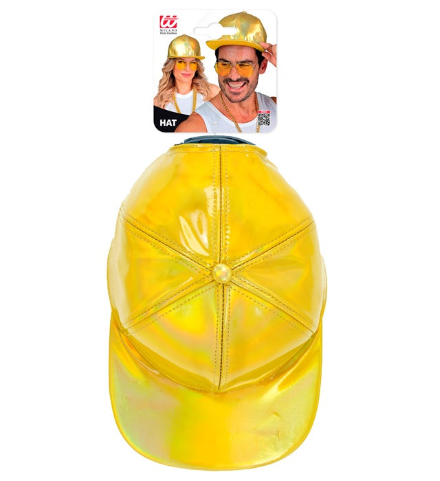 Goldene holografische Basecap mit verstellbarem Verschluss