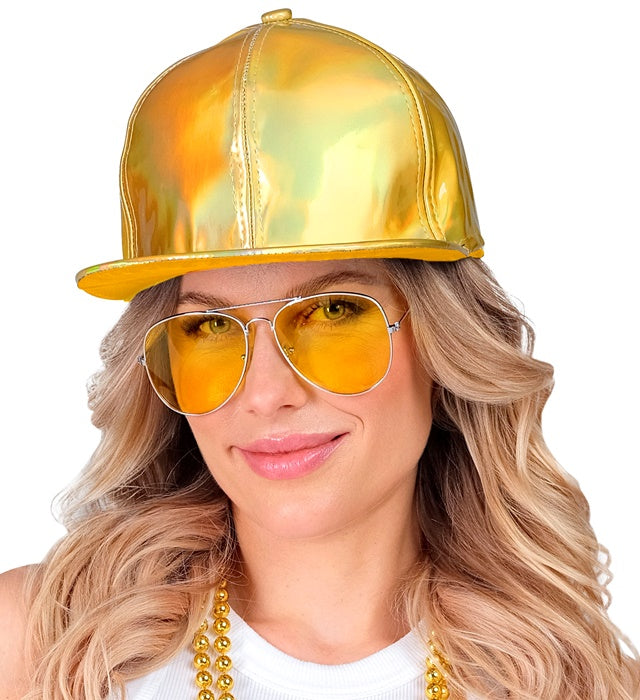 Goldene holografische Basecap mit verstellbarem Verschluss