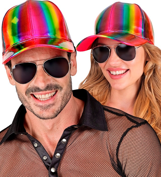 Regenbogen holografische Basecap mit schillerndem Effekt