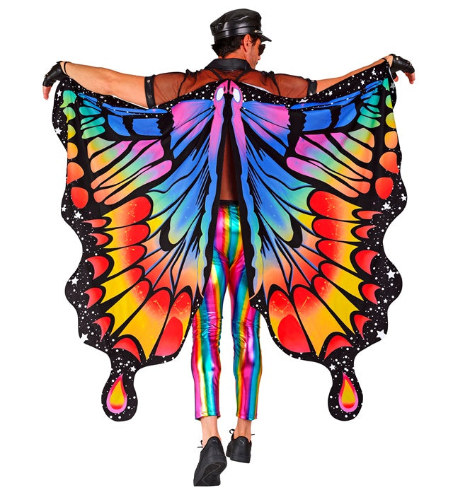 Bunte Regenbogen Schmetterlingsflügel mit großer Spannweite von 175x140 cm