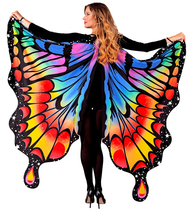 Bunte Regenbogen Schmetterlingsflügel mit großer Spannweite von 175x140 cm
