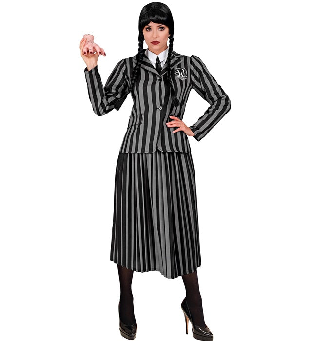 DARK GIRL Kostüm mit schwarzer Jacke und Rock für Fasnacht