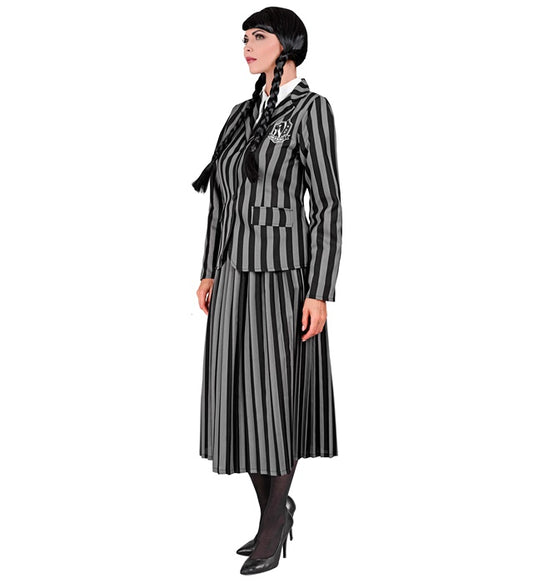 DARK GIRL Kostüm mit schwarzer Jacke und Rock für Fasnacht