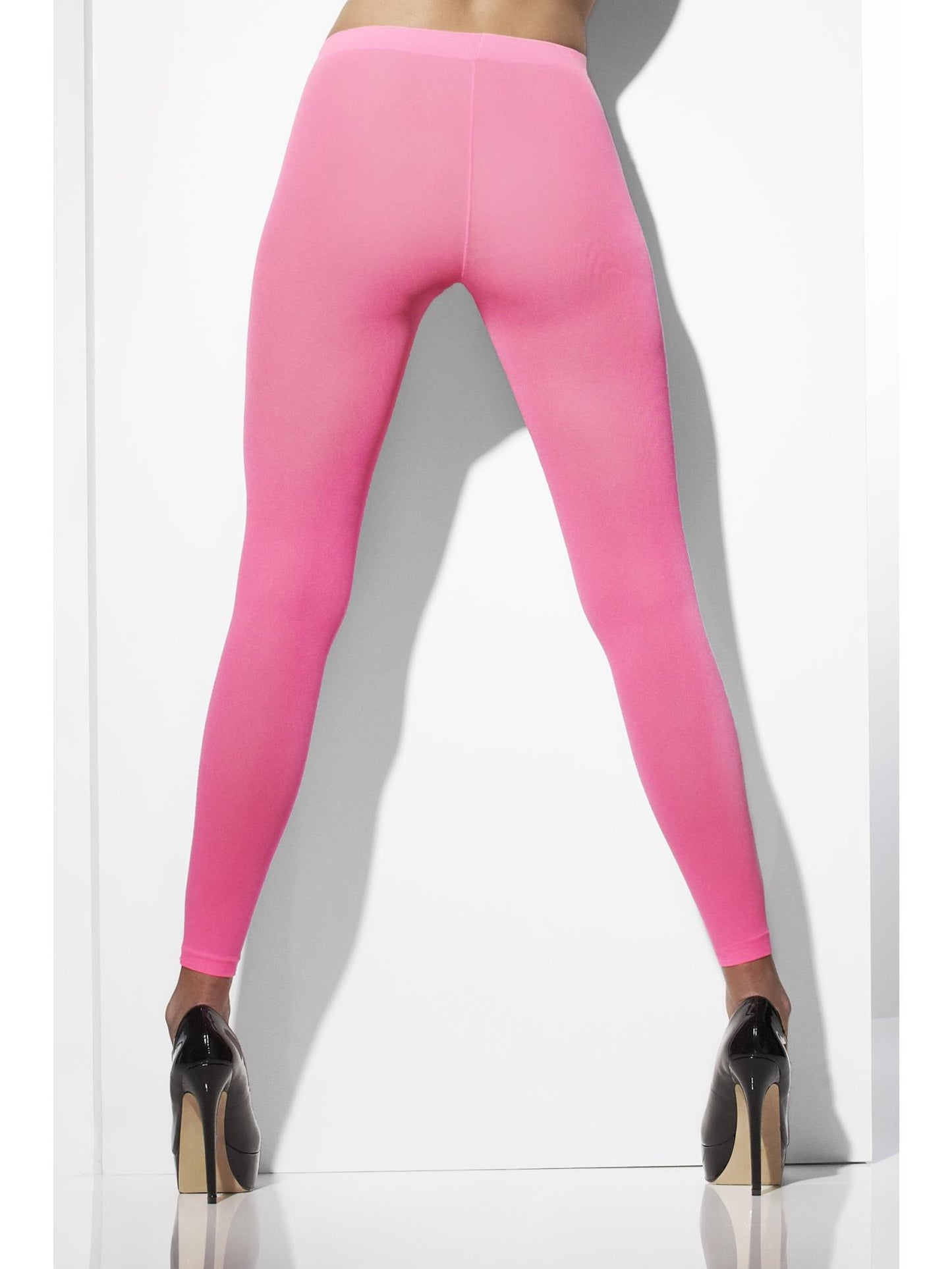 Smiffys FEVER Opaque Footless Tights, Neon Pink AC für Damen