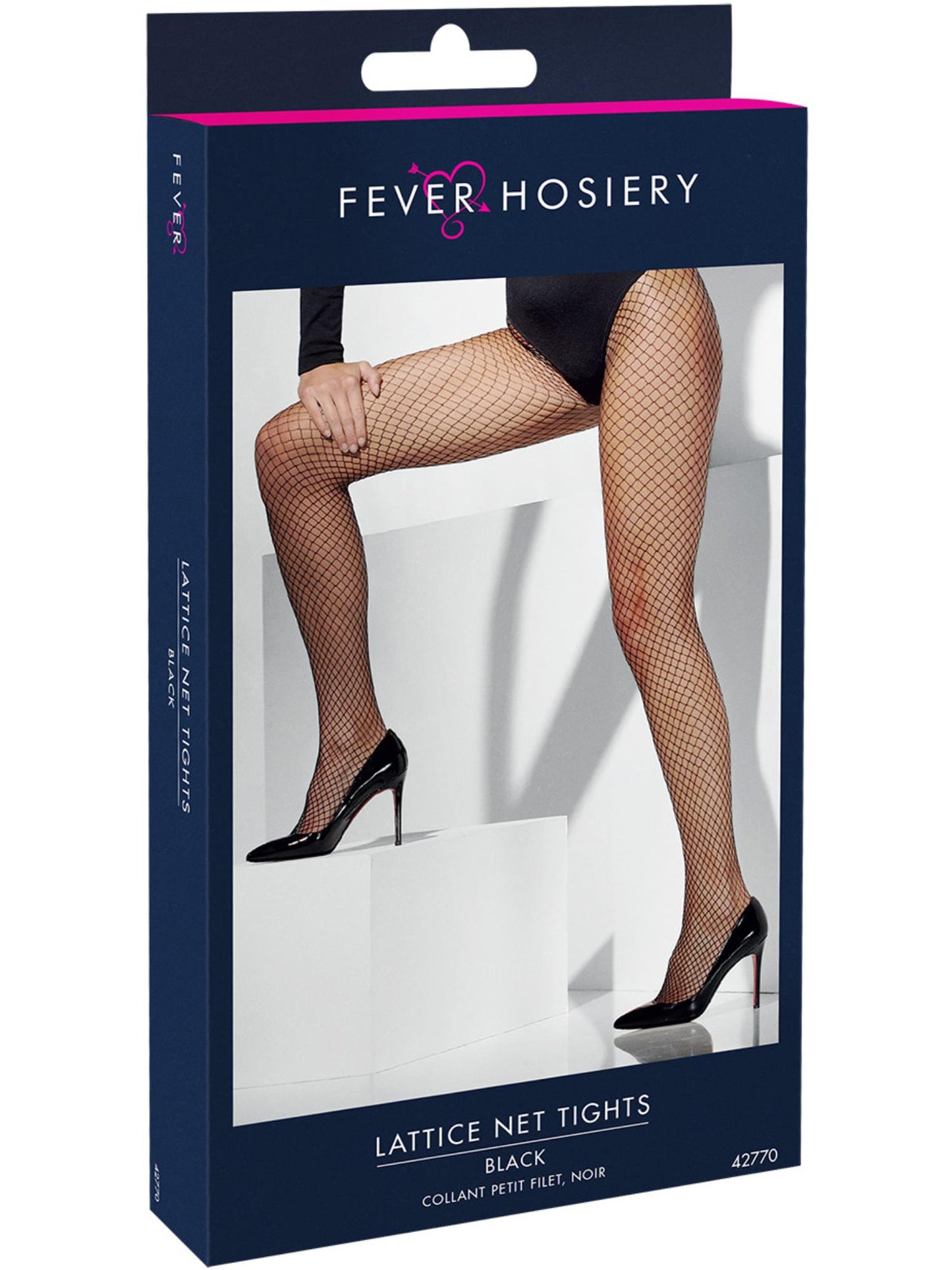 Smiffys FEVER Lattice Net Tights, Black für Damen