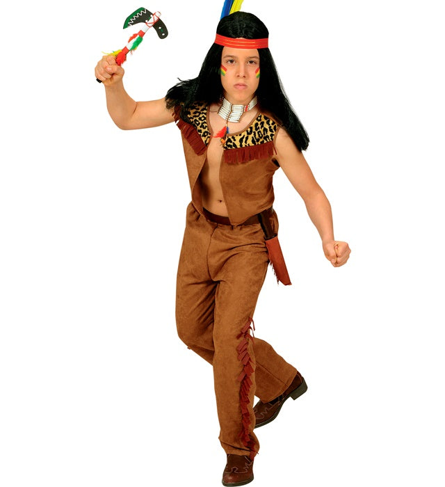 Cowboy und Indianer Kostüm mit Weste und Hose für Fasnacht und Karneval
