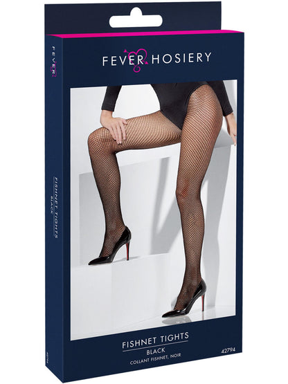 Smiffys FEVER Fishnet Tights, Black für Damen