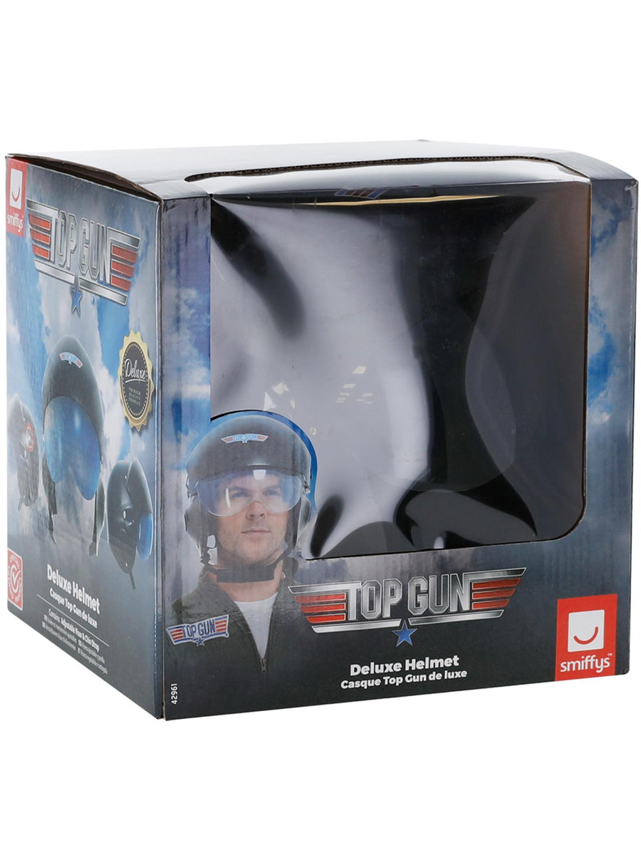 Smiffys AIRFORCE Top Gun Deluxe Helmet, Black HA für Herren