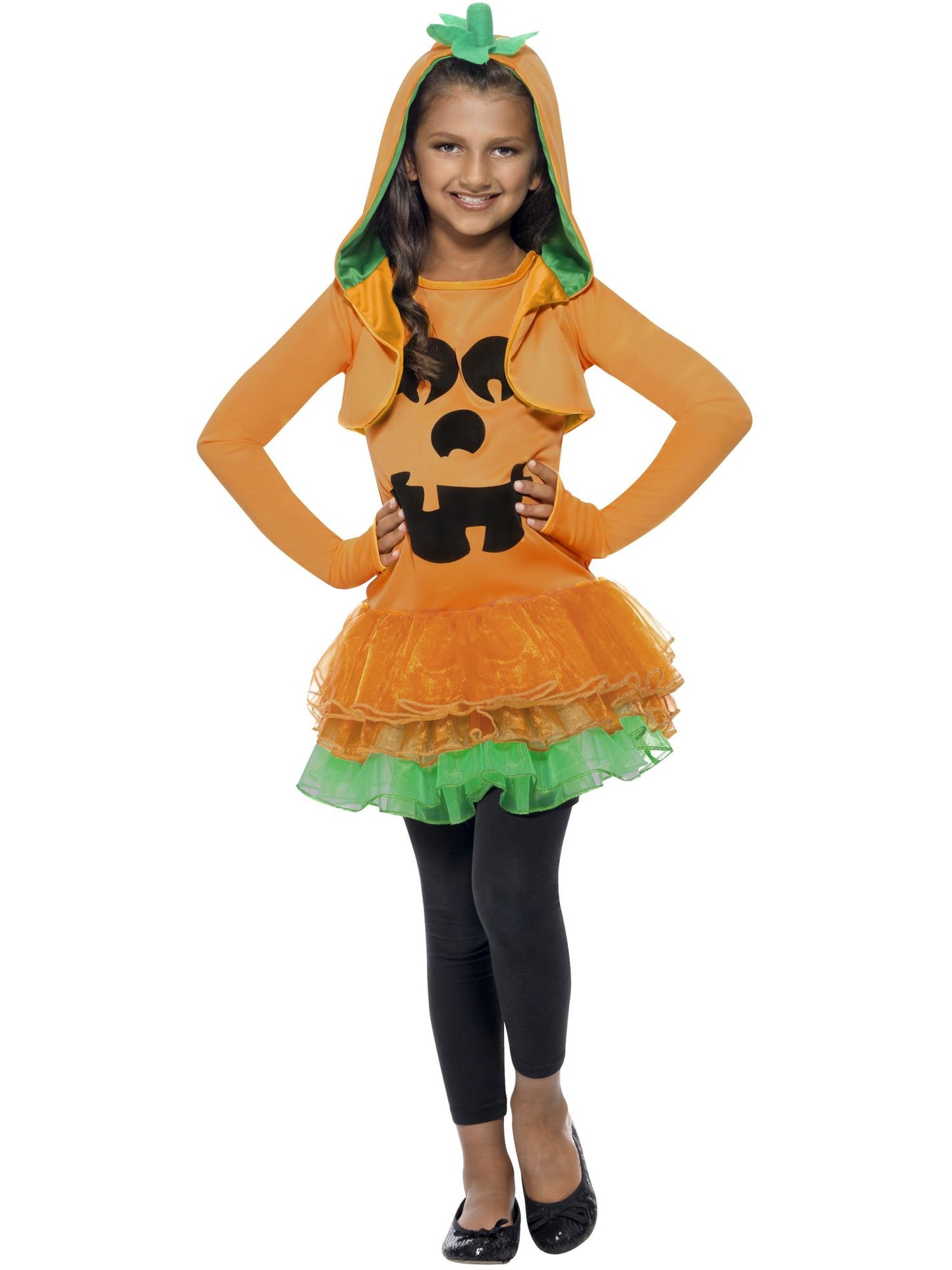 Smiffys Pumpkin Tutu Dress Costume, Orange CS für Mädchen