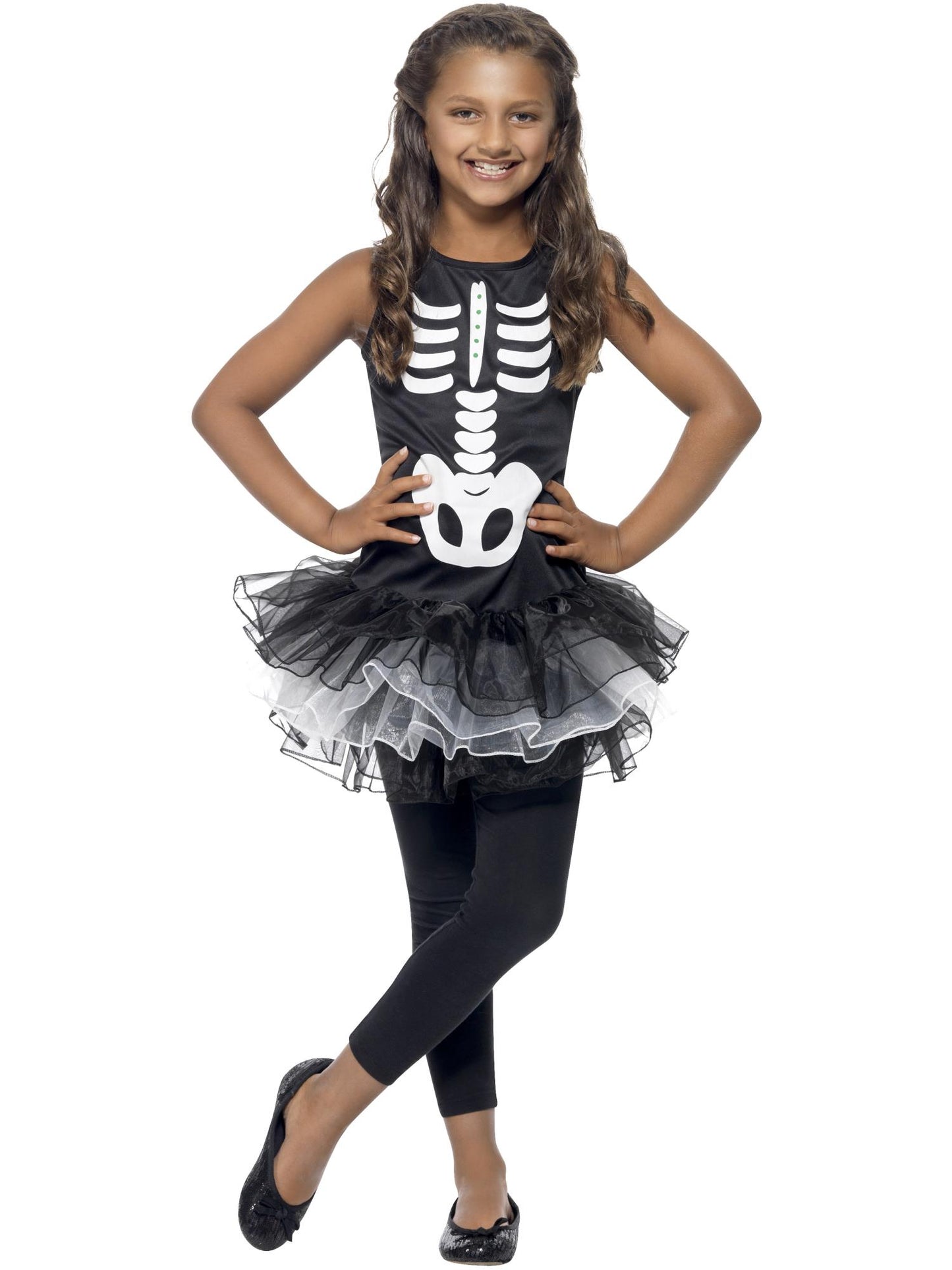 Smiffys Skeleton Tutu Costume, Black CS für Mädchen