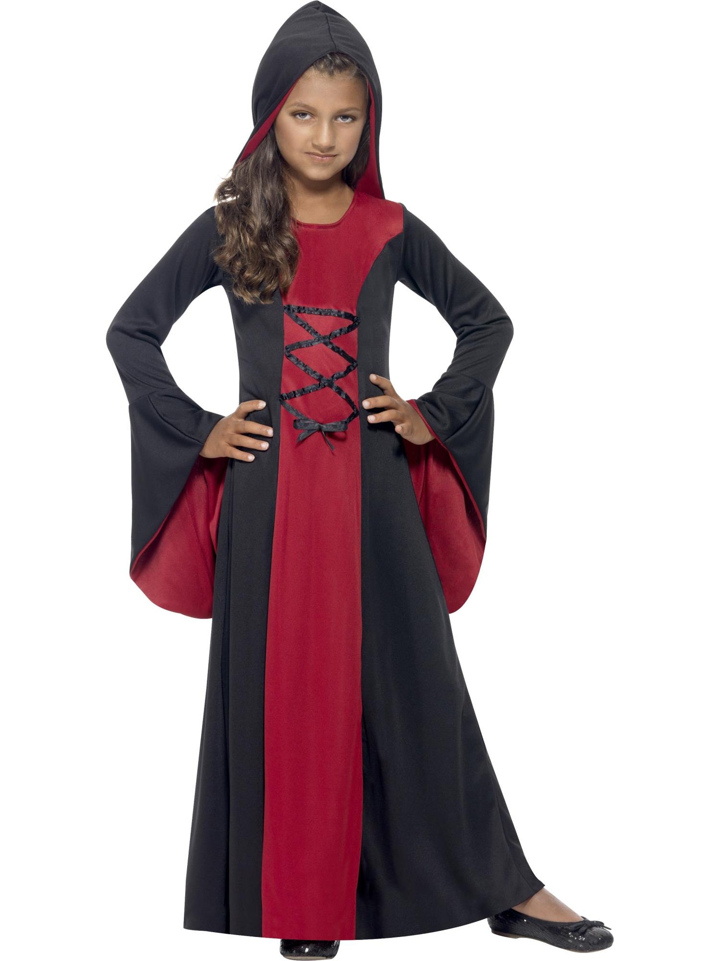Smiffys VAMPIRE Vamp Costume, Red & Black CS für Mädchen