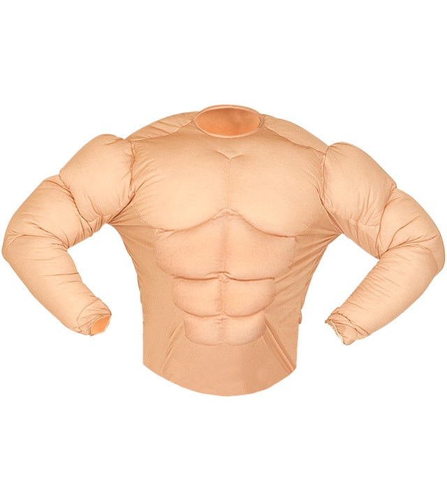 Super Muskelshirt Kostümzubehör mit realistischer Muskeloptik für Fasnacht und Karneval