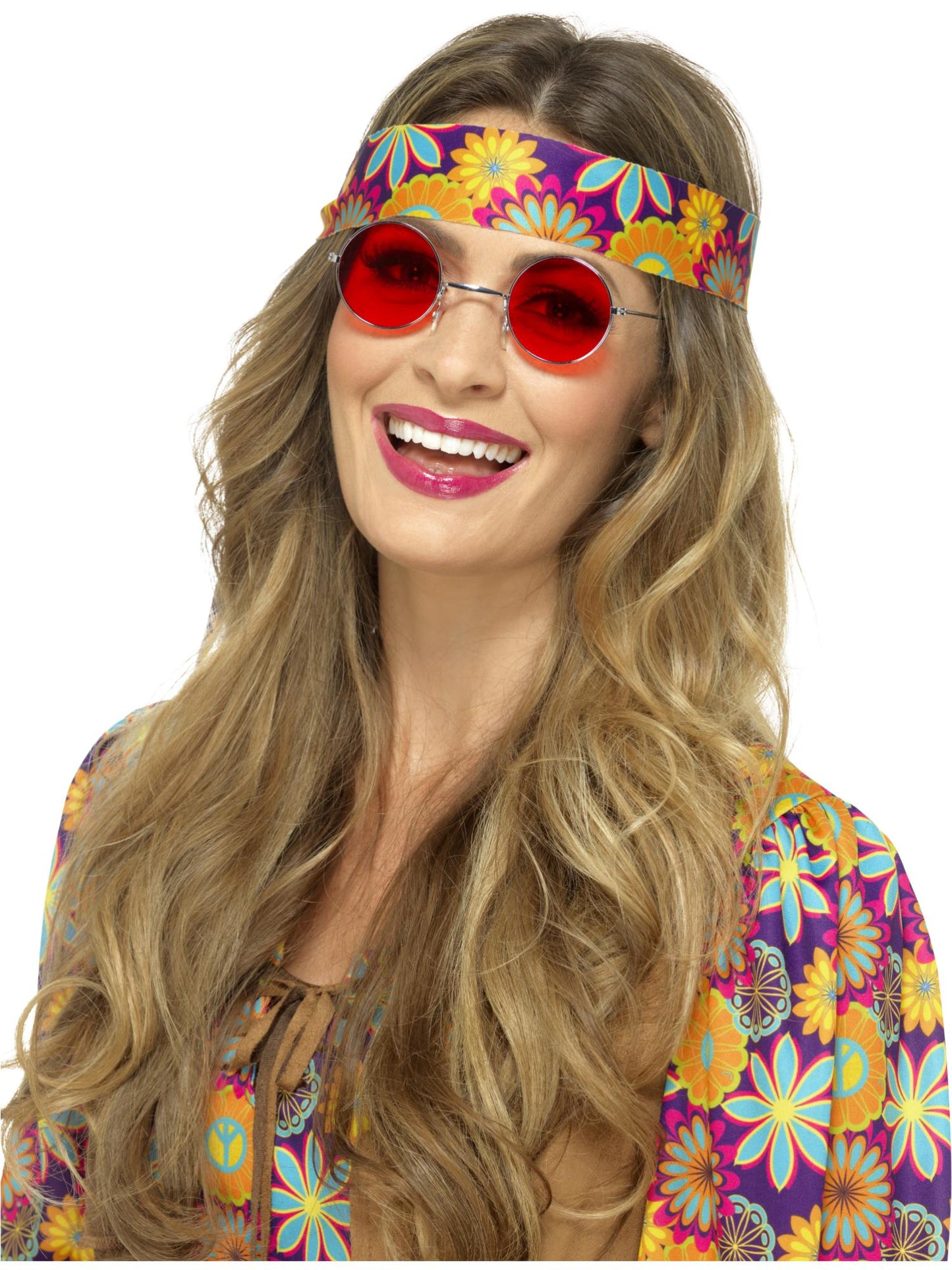 Smiffys Hippie Specs, Red AC für Unisex