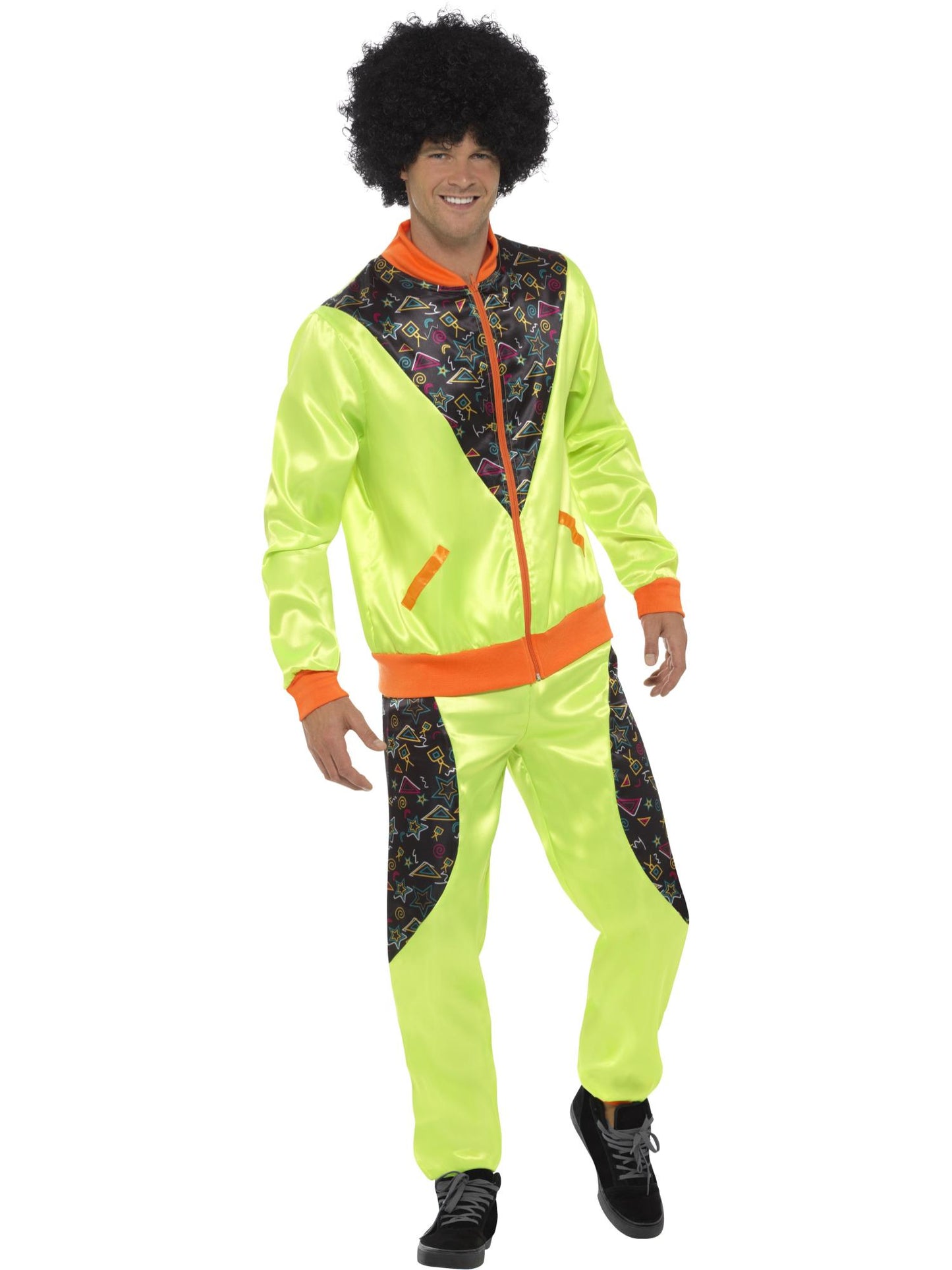 Smiffys 1980S Retro Shell Suit Costume, Mens, Neon Green CS für Unisex