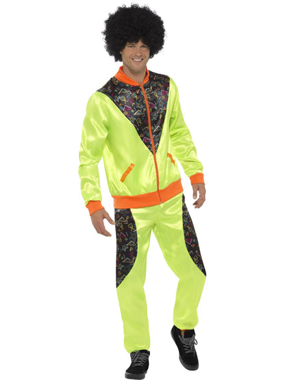 Smiffys 1980S Retro Shell Suit Costume, Mens, Neon Green CS für Unisex