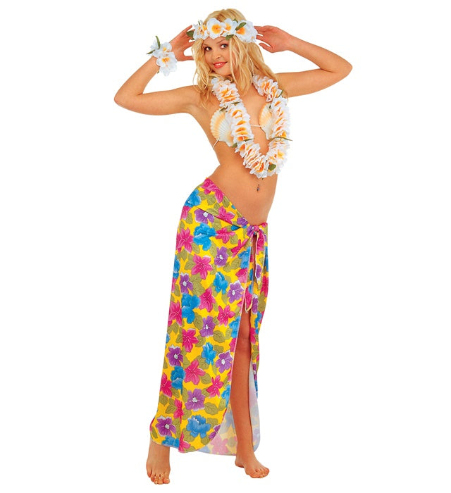 Gelber Hawaii Rock für Fasnacht und Karneval