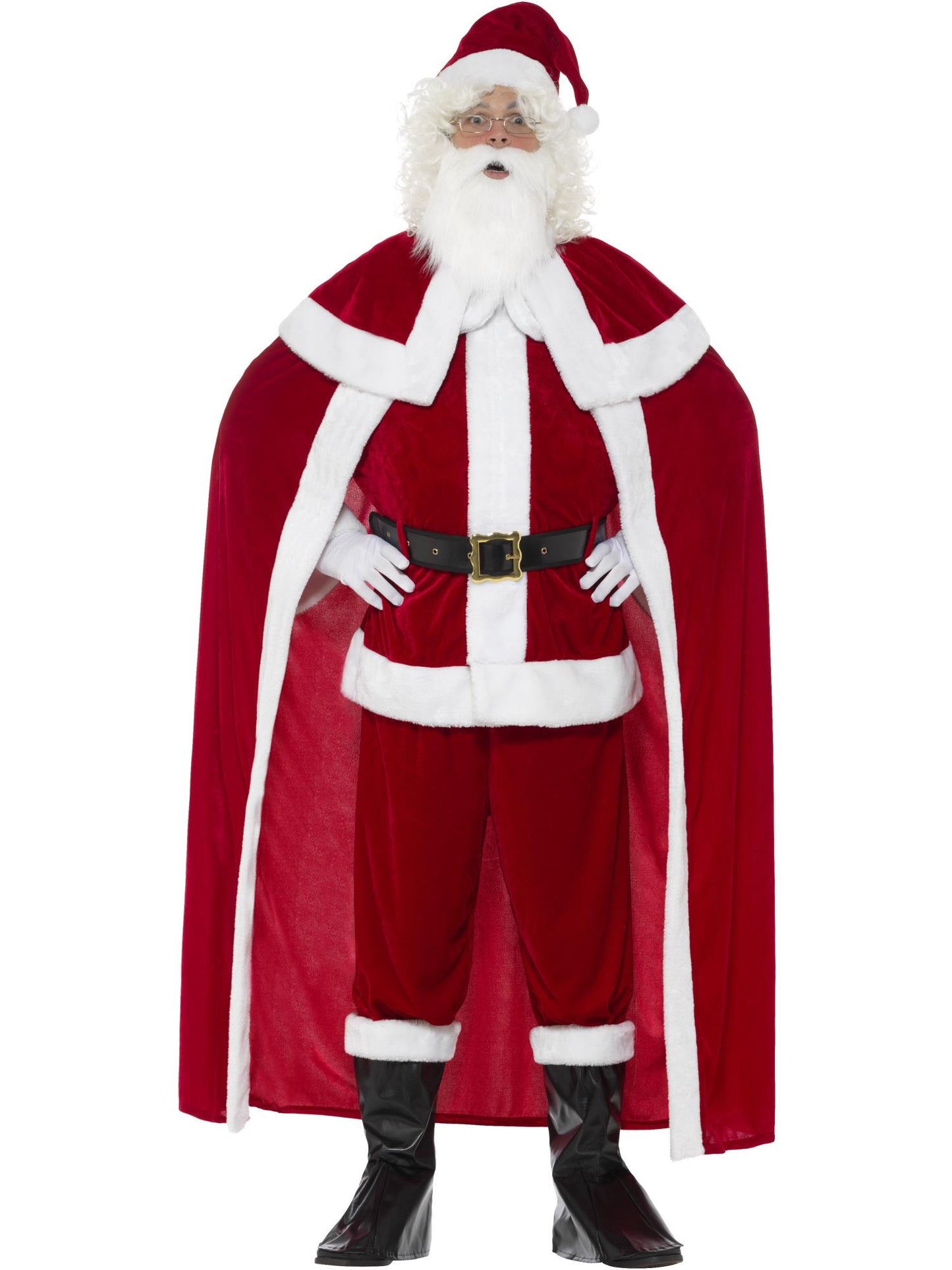 Smiffys Deluxe Santa Claus Costume with Trousers, Red CS für Herren