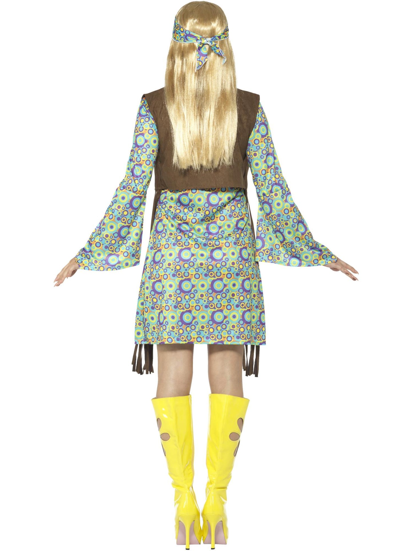 Smiffys 60s Hippie Chick Costume, with Dress, Multi-Colour CS für Damen