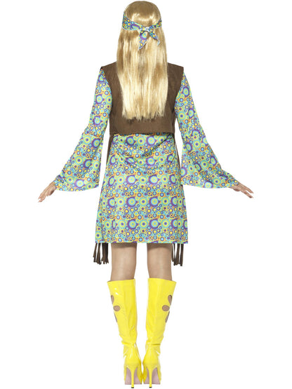 Smiffys 60s Hippie Chick Costume, with Dress, Multi-Colour CS für Damen