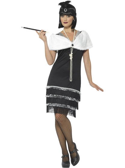Smiffys Flapper Costume, Black CS für Damen