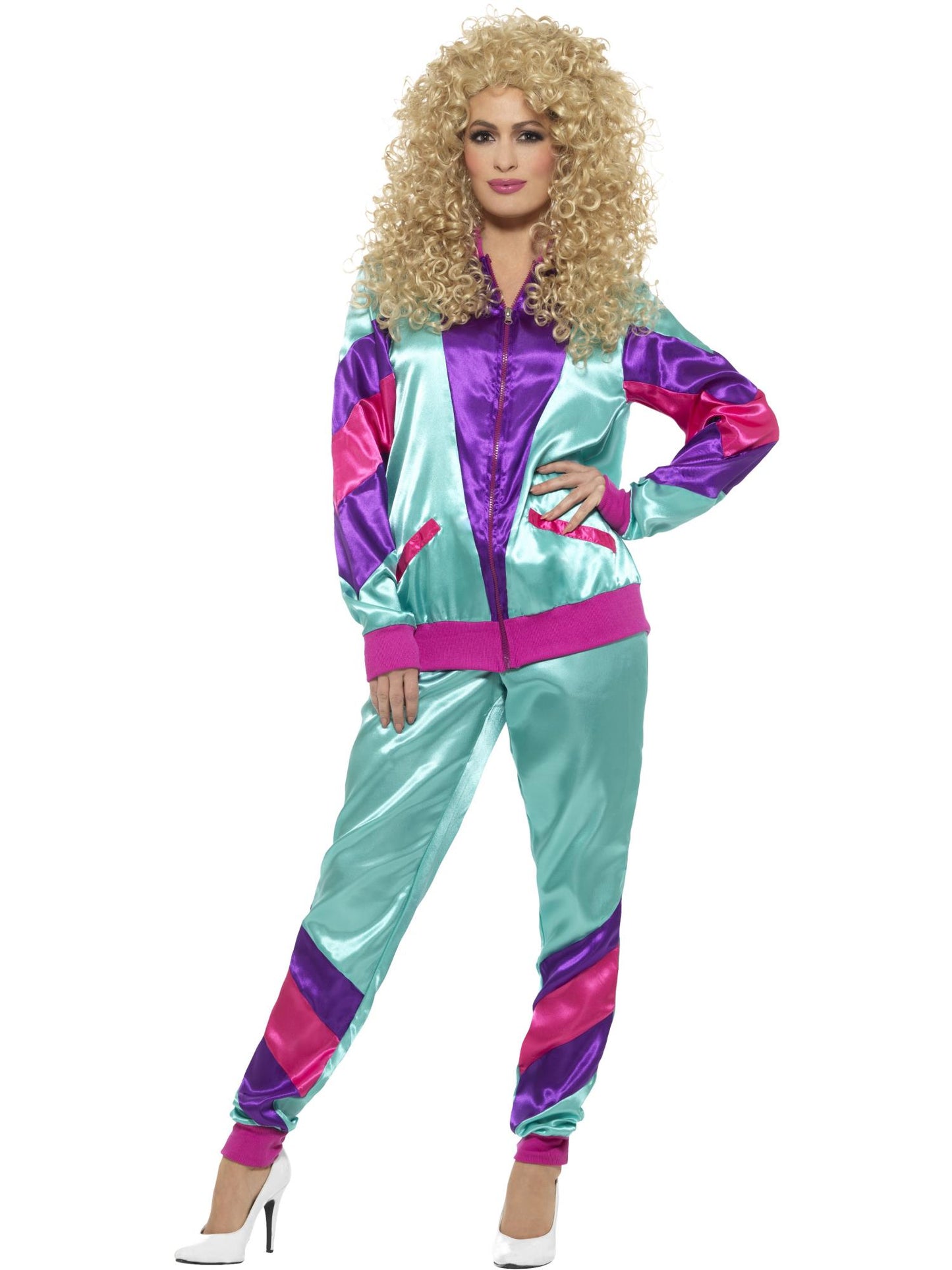 Smiffys 1980S 80s Height of Fashion Shell Suit Costume, Female, CS für Damen