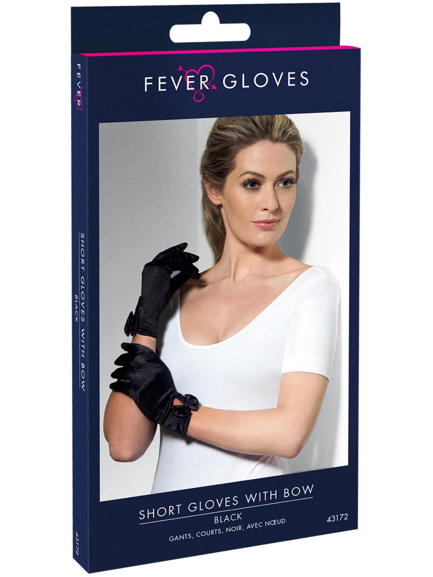 Smiffys FEVER Gloves, Short, Black für Damen